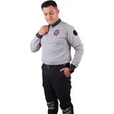 Yalın Üniforma Özel Güvenlik Kışlık Tişört - Özel Güvenlik Tişört İş Elbisesi - Gri - 2XL