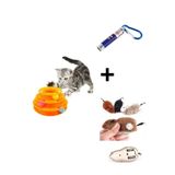 yalıpet 3 lü set3 Katlı Kedi Oyuncağı + Kurmalı Fare+ 2 Kademeli Lazer Kedi Oyuncağı