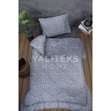 Yalıteks Home Tek Kişilik Welsoft Çift Taraflı Lüks Yorgan ve Yastık Kılıfı - Stars - 155 x 215 cm - 0315 Gri