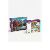 Yalnız Doğa Ve Güne Merhaba İkili Set - 1000 + 500 Parça İkili Puzzle Seti