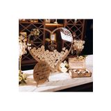 Yalova Design Düğün & Nişan Misafir Eğlenceli Kalp Anı Kutusu Ceviz 45 Cm(KALEM HEDİYELİ)