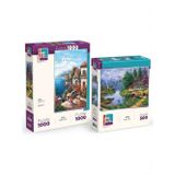Yamaç Evleri Ve Kuğu Gölü İkili Set - 1000 + 500 Parça İkili Puzzle Seti