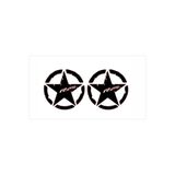 Yamaha 10x10cm Siyah R25 Yıldız Sticker Motosiklet Sticker 2 Adet