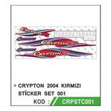 Yamaha Crypton 2004 Kırmızı Sticker Seti Komple Çıkartma