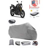 Yamaha Fz8 Abs Branda Gri Arka Çanta Uyumlu(Topcase) Motosiket Brandası Motor Örtüsü Çadır Su Geçirmez Motosiklet Kılıfı Motor Brandası,lastikli,taşıma Torbalı