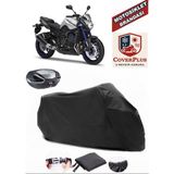 Yamaha Fz8 Branda Siyah Arka Çanta Uyumlu(Topcase) Motosiket Brandası Motor Örtüsü Çadır Su Geçirmez Motosiklet Kılıfı Motor Brandası,lastikli,taşıma Torbalı