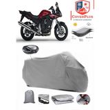 Yamaha FZS1000 Branda Gri Arka Çanta Uyumlu(Topcase) Motosiket Brandası Motor Örtüsü Çadır Su Geçirmez Motosiklet Kılıfı Motor Brandası,lastikli,taşıma Torbalı