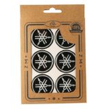 YAMAHA Koruma Takozu Damla Etiket Sticker Ø39 mm SİYAH-BEYAZ
