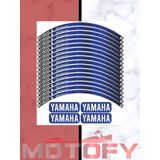 Yamaha Motosiklet Jant Şeridi Takımı Mavi-Beyaz