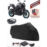 Yamaha Mt-03 Branda Siyah Arka Çanta Uyumlu(Topcase) Motosiket Brandası Motor Örtüsü Çadır Su Geçirmez Motosiklet Kılıfı Motor Brandası,lastikli,taşıma Torbalı