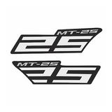YAMAHA MT-25 UYUMLU BEYAZ YAN STICKER SET