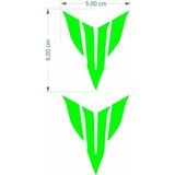YAMAHA MT LOGO 5 X 5 cm YEŞİL STİCKER 2 Lİ
