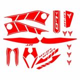 Yamaha Mt07 2014 - 2017 Uyumlu Kırmızı Sticker Set MT07STC003
