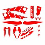 Yamaha Mt07 2014-2017 Uyumlu Kırmızı Sticker Set