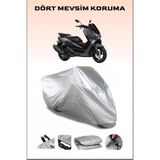 Yamaha Nmax 155 Uyumlu Motorsiklet Branda, Motor Örtüsü - Gri, Arka Çanta ve Kilit Uyumsuz