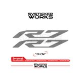 Yamaha R7 Uyumlu Yazı Sticker Yüksek Kalite Özel Kesim Folyo 2'li Set Gri