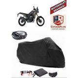 Yamaha Tenere 700 Branda Siyah Arka Çanta Uyumlu(Topcase) Motosiket Brandası Motor Örtüsü Çadır Su Geçirmez Motosiklet Kılıfı Motor Brandası,lastikli,taşıma Torbalı