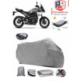 Yamaha Tracer 900 Branda Gri Arka Çanta Uyumlu(Topcase) Motosiket Brandası Motor Örtüsü Çadır Su Geçirmez Motosiklet Kılıfı Motor Brandası,lastikli,taşıma Torbalı