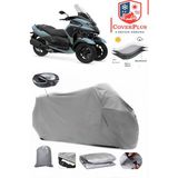 Yamaha Tricity 300 Branda Gri Arka Çanta Uyumlu(Topcase) Motosiket Brandası Motor Örtüsü Çadır Su Geçirmez Motosiklet Kılıfı Motor Brandası,lastikli,taşıma Torbalı