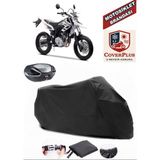 Yamaha Wr 125 R Branda Siyah Arka Çanta Uyumlu(Topcase) Motosiket Brandası Motor Örtüsü Çadır Su Geçirmez Motosiklet Kılıfı Motor Brandası,lastikli,taşıma Torbalı