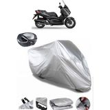 Yamaha X-Max 125 Iron Max Arka Çanta Uyumlu Motosiklet Brandası Lüx Premium Kalite - Gri