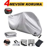 Yamaha X-Max 125 Iron Max Kilit ve Arka Çanta Uyumlu (Gri) Motorsiket Brandası Motor Örtüsü Çadır Su Geçirmez Motosiklet Brandası - Gri Kilit ve Arka Çanta UYUMLU