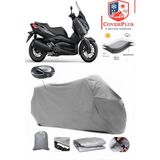 Yamaha X-Max 250 Abs Branda Gri Arka Çanta Uyumlu(Topcase) Motosiket Brandası Motor Örtüsü Çadır Su Geçirmez Motosiklet Kılıfı Motor Brandası,lastikli,taşıma Torbalı
