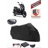 Yamaha X-Max 250 Branda Siyah Arka Çanta Uyumlu(Topcase) Motosiket Brandası Motor Örtüsü Çadır Su Geçirmez Motosiklet Kılıfı Motor Brandası,lastikli,taşıma Torbalı