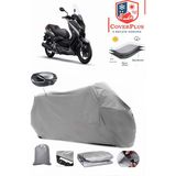 Yamaha X-Max 250 Iron Max Branda Gri Arka Çanta Uyumlu(Topcase) Motosiket Brandası Motor Örtüsü Çadır Su Geçirmez Motosiklet Kılıfı Motor Brandası,lastikli,taşıma Torbalı