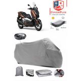 Yamaha X-Max 300 Iron Max Branda Gri Arka Çanta Uyumlu(Topcase) Motosiket Brandası Motor Örtüsü Çadır Su Geçirmez Motosiklet Kılıfı Motor Brandası,lastikli,taşıma Torbalı