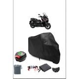 Yamaha X-Max 300 Tech Max Arka Çanta Uyumlu Siyah Motosiklet Branda Su Geçirmez Dayanıklı Kumaş