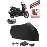 Yamaha X-Max 400 Tech Max Branda Siyah Arka Çanta Uyumlu(Topcase) Motosiket Brandası Motor Örtüsü Çadır Su Geçirmez Motosiklet Kılıfı Motor Brandası,lastikli,taşıma Torbalı