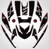 Yamaha Xmax 2014-2017 Full Body Kit Sticker Pad Siyah Kırmızı