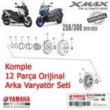 Yamaha Xmax 250/300 2018-2024 Orijinal 12 Parça Komple Arka Varyatör Seti