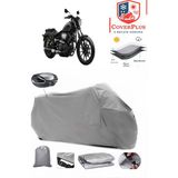 Yamaha XV950 Branda Gri Arka Çanta Uyumlu(Topcase) Motosiket Brandası Motor Örtüsü Çadır Su Geçirmez Motosiklet Kılıfı Motor Brandası,lastikli,taşıma Torbalı