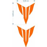 Yamaha Yamaha Mt Logo 5 X 5 Cm Turuncu Sticker 2 Li