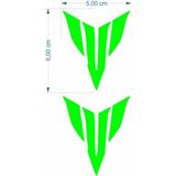 Yamaha Yamaha Mt Logo 5 X 5 Cm Yeşil Sticker 2 Li