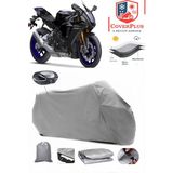 Yamaha Yzf R1 Branda Gri Arka Çanta Uyumlu(Topcase) Motosiket Brandası Motor Örtüsü Çadır Su Geçirmez Motosiklet Kılıfı Motor Brandası,lastikli,taşıma Torbalı