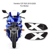 Yamaha Yzf R25 2019-2020 X Siyah Beyaz Far Sticker Far Gözü Far F
