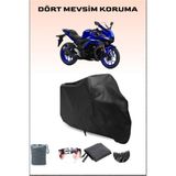Yamaha Yzf R25 Abs Uyumlu Siyah Motorsiklet Branda, Motor Örtüsü - Siyah, Arka Çanta ve Kilit Uyumsuz