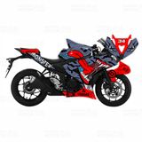 Yamaha YZF R25 Asphalt Monster Desing Sticker Set Mavi-Kırmızı 34
