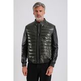 Yamal Erkek Hakiki Şişme Deri Mont - 4XL