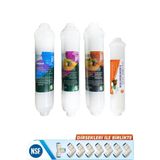 Yaman Group Water Technology JF Jammy Fılter Coconut Bazlı Kapalı Kasa Su Arıtma Filtresi 4'lü Inlıne Set