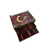 Yaman Hediyelik Kişiye Özel İsimli Tesbih ve Saat Koleksiyon Kutusu Yastıklı – 20 Tesbih 12 Saat | Ahşap & Pleksi