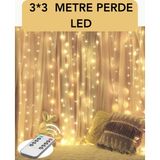 Yaman Market 3x3 Metre Perde LED Işık – Parti ve Bahçe Dekorasyonu - KB002H-6IHYA5 - Çok Renkli