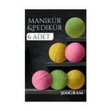 Yaman Market Hsnet Manikür Pedikür Topu Manikür Bombası 6 Adet 300 Gram - KB002H-6IPCK1 - Çok Renkli