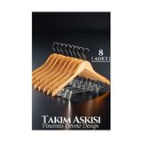 Yaman Market Hsnet Takım Askısı Ceket Etek Pantolon Kıskaçlı 8 Adet Vincentis Devoto Design - KB002H-6IP6P - Çok Renkli