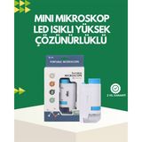 Yaman Market LED Aydınlatmalı 80–200 Kat Büyütmeli Cep Mikroskop - KB002H-6IJ328 - Çok Renkli