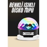 Yaman Market LED Işık Disko Topu Bluetooth Hoparlörlü USB Müzik Çalar Kumandalı - KB002H-6IJW72 - Çok Renkli