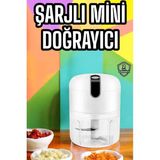 Yaman Market Şarjlı Portatif Doğrayıcı Mini Pratik Rondo El Doğrayıcı Üç Bıçaklı Çe - KB002H-6IK4T - Çok Renkli